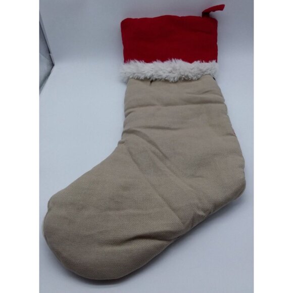 Pottery Barn Kids Bryson Bear on Train Christmas Stocking Holiday Xmas Quilted - Picture 5 of 9